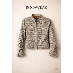 Vintage Rocawear Genuine Leather Monogram Jacket Women’s | Cropped Fit Size S/M